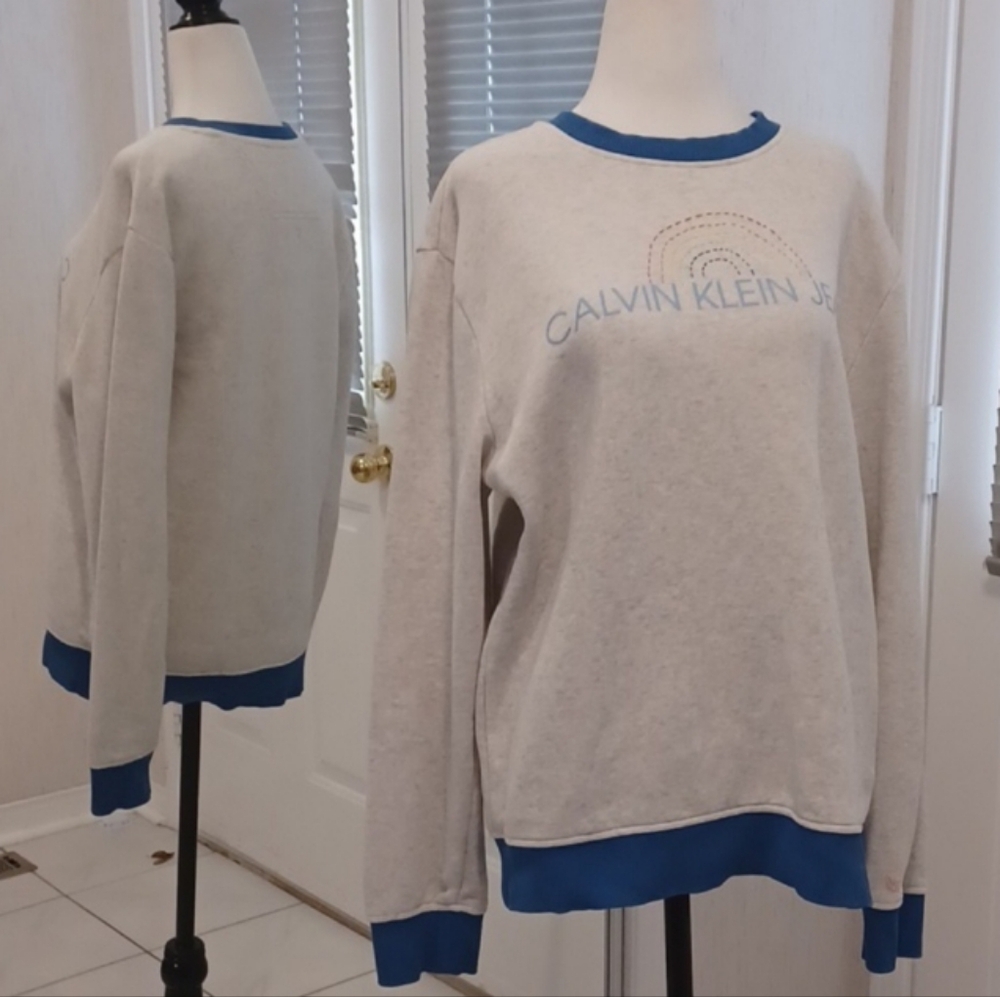 4/$80 Unique Embroidered Calvin Klein Jeans Sweatshirt - Size Medium